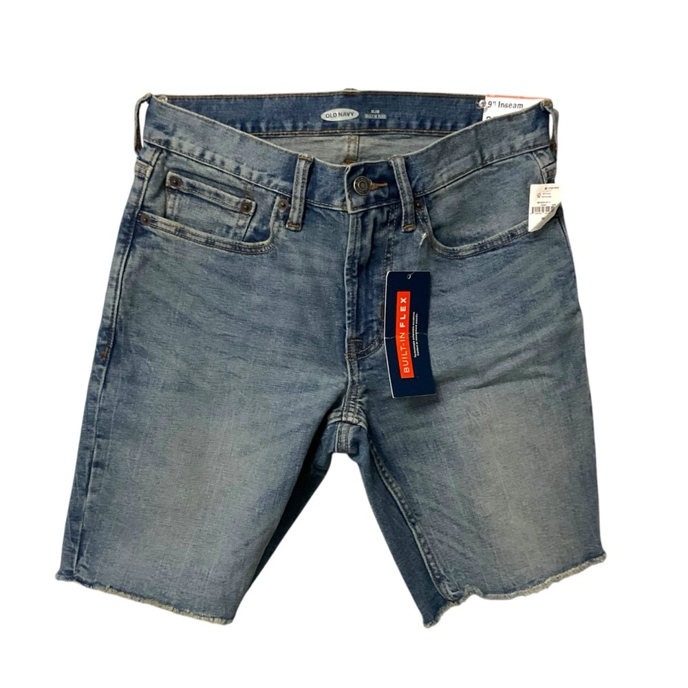 Old‎ Navy Blue Denim Short Jean SZ 29 Women Capri Streetwear Comfort Cut-off NWT